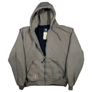 Vintage Bernie Thermal Lined Heavyweight Zip Hoodie Sweatshirt